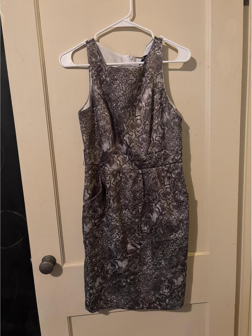 XOXO Women's Sleeveless Snakeskin Print Dress Size 7